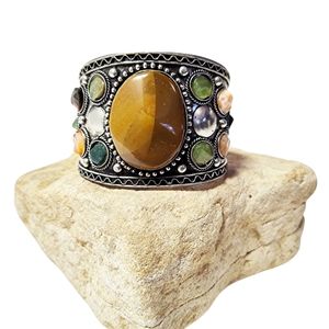 🌈ISO!!!! Boho Artisan Agate Treasures Cuff Bracelet
